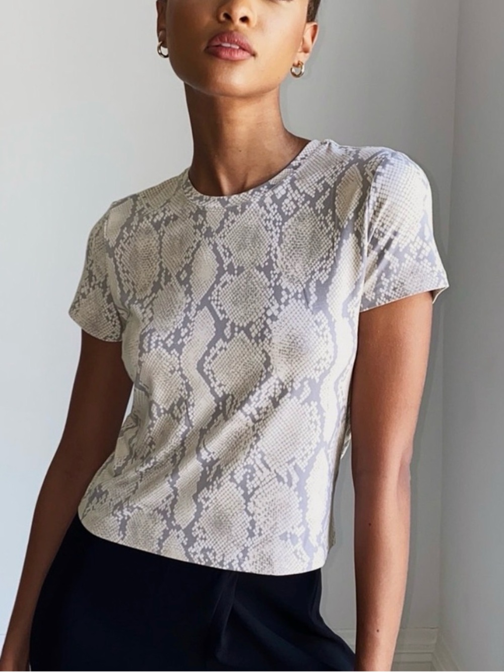 NWOT Aritzia Babaton Crop (3/4 length) T-shirt Size Small